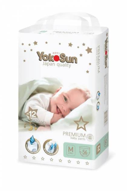 Подгузники-Трусики Yocosun Premium M-56 шт