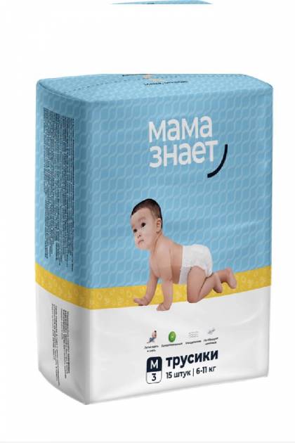 Подгузники-Трусики Мама знает M-15 шт