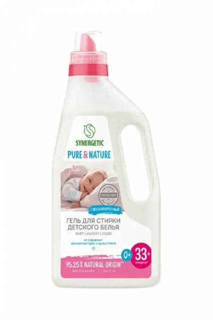 Гель для стирки детского белья против пятен Synergetik