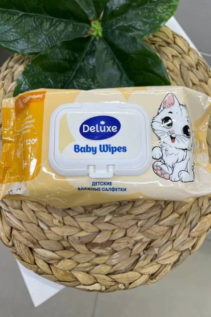 Влажные салфетки DELUXE 120 шт