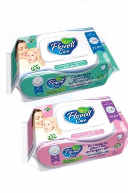 Влажные салфетки Flovell care 72шт