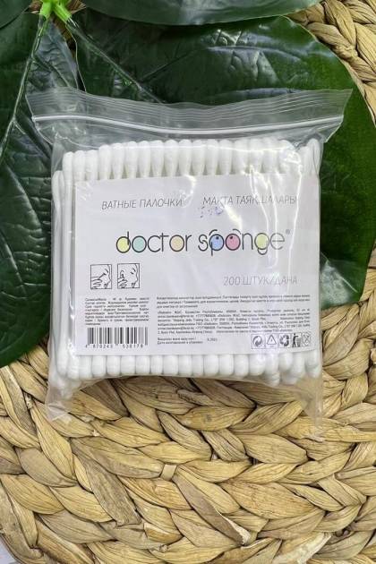 Ватные ушные палочки doctor sponqe 200шт