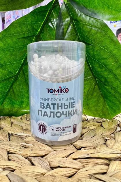 Ватные ушные палочки TOMIKO 100шт