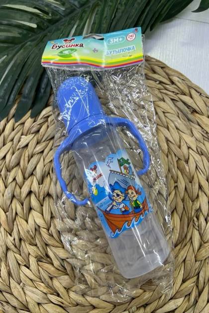 Бутылочка для кормления Бусинка 3мес+ 240мл (Цвет: Синий)