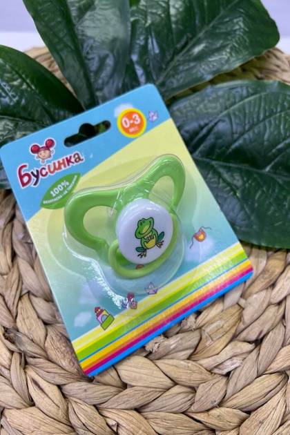 Соска силикон Бусинка 0-3мес (Цвет: Зеленый)