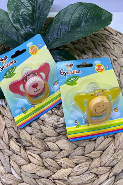 Соска силикон Бусинка 6-18мес (Цвет: Красный)